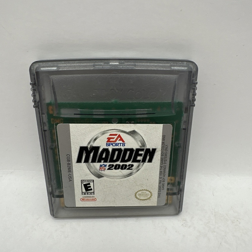 Madden NFL 2002 Nintendo Game Boy Color 2001 Game Cartridge